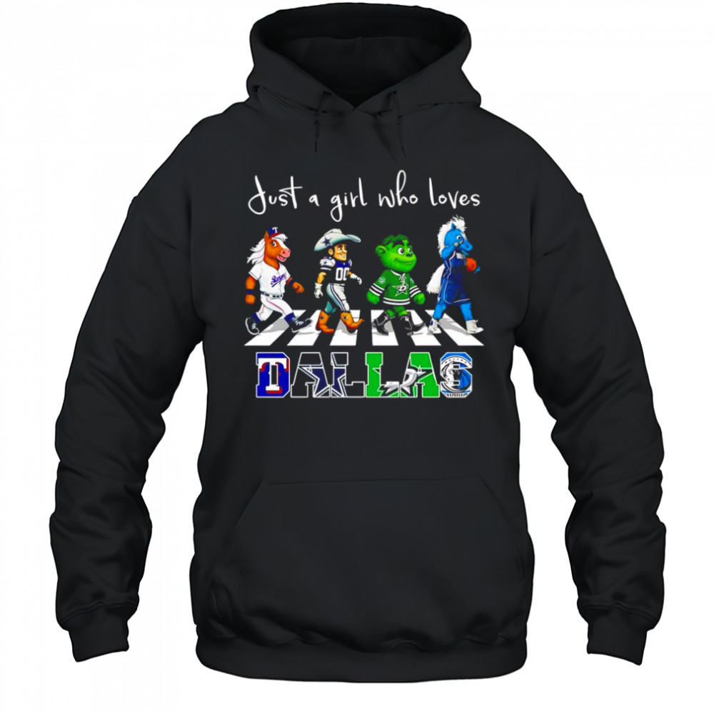 Just a girl who loves Dallas sports mascot shirt Hoodie