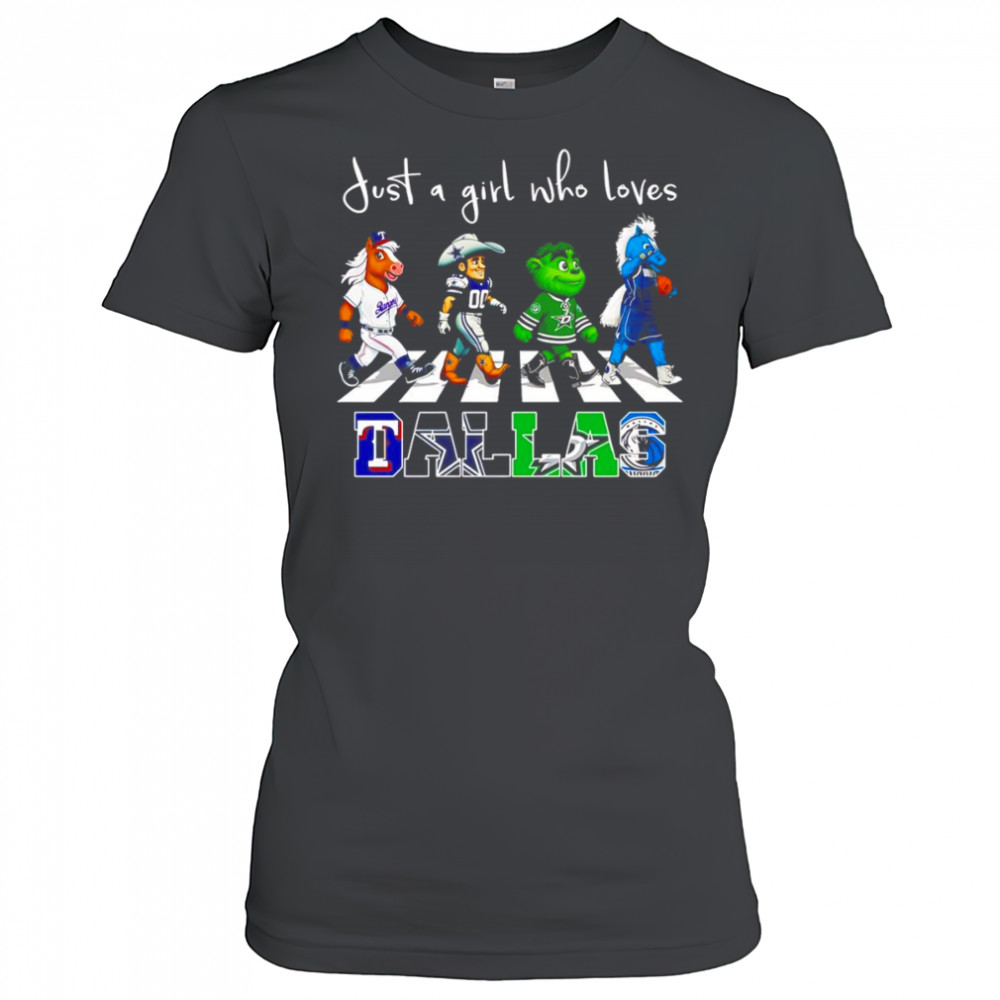 Just a girl who loves Dallas sports mascot shirt Women's T-shirt