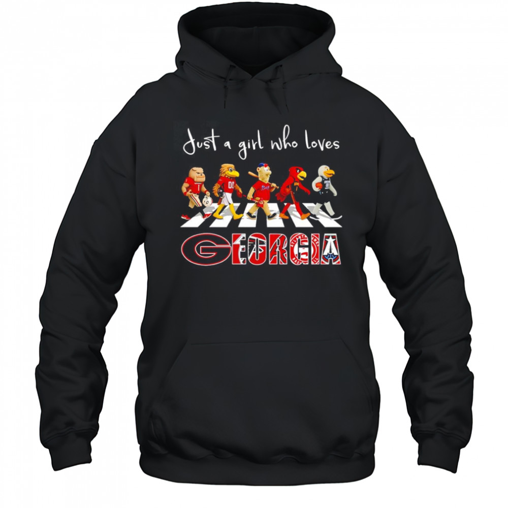 Just a girl who loves Georgia sports mascot shirt Hoodie
