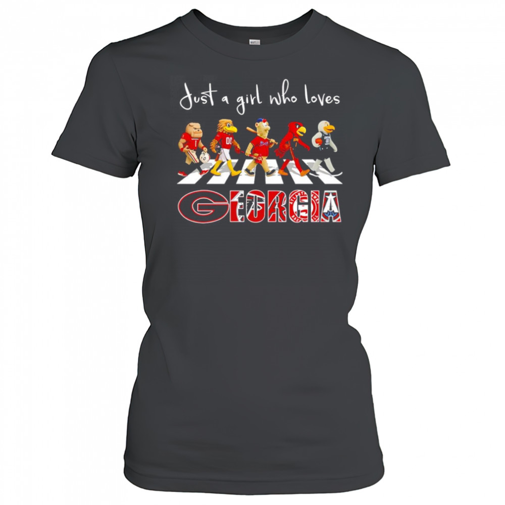 Just a girl who loves Georgia sports mascot shirt Women's T-shirt