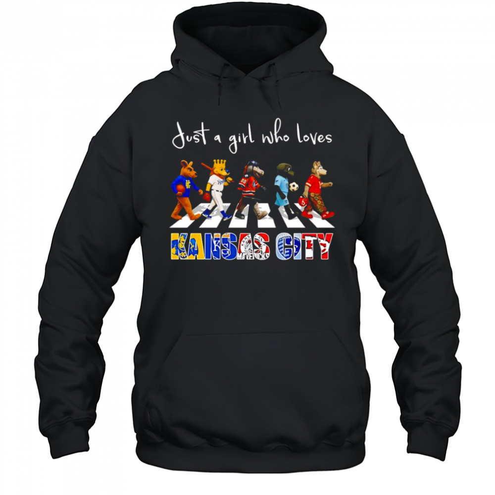 Just a girl who loves Kansas City sports mascot shirt Hoodie