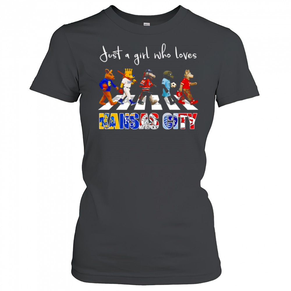 Just a girl who loves Kansas City sports mascot shirt Women's T-shirt