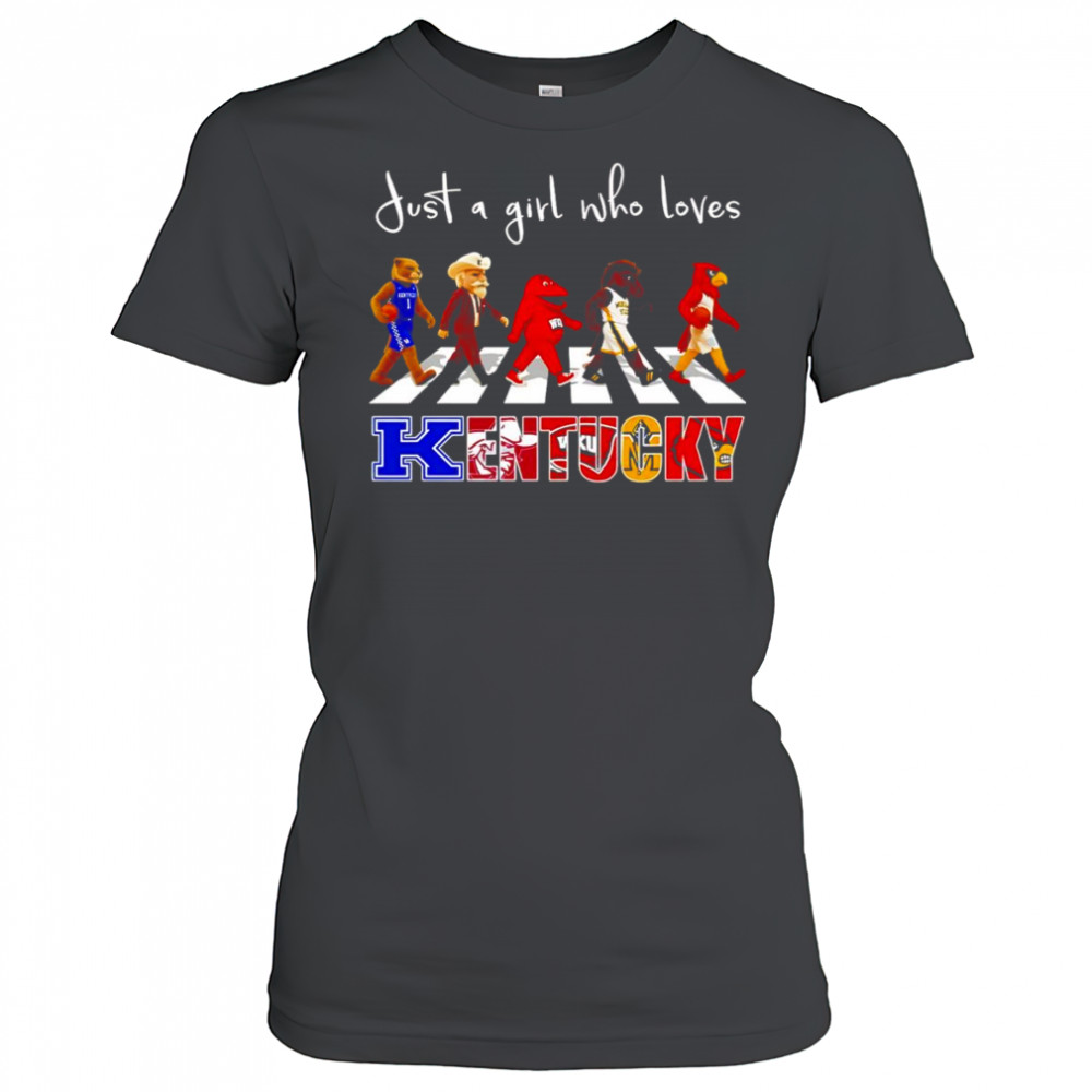 Just a girl who loves Kentucky sports mascot shirt Women's T-shirt