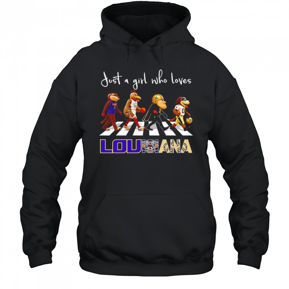 Just a girl who loves Louisiana sports mascot shirt Hoodie