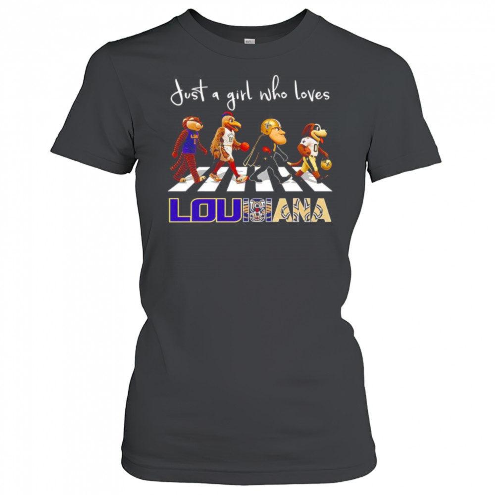 Just a girl who loves Louisiana sports mascot shirt Women's T-shirt
