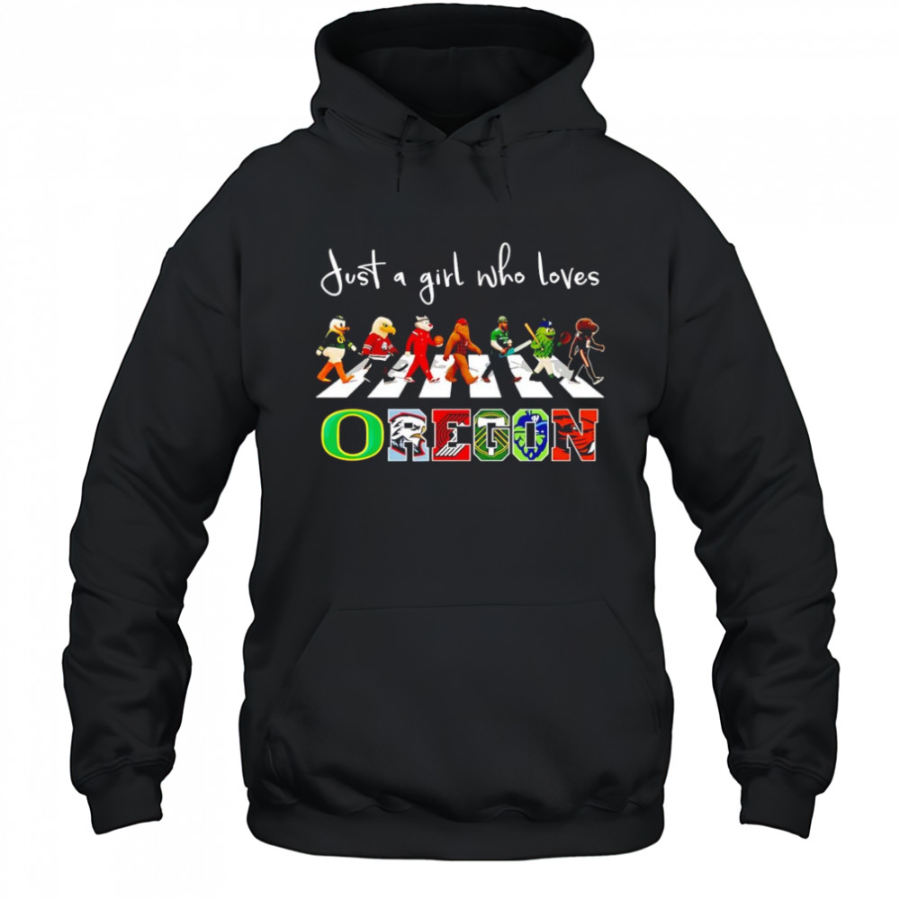 Just a girl who loves Oregon sports mascot shirt Hoodie