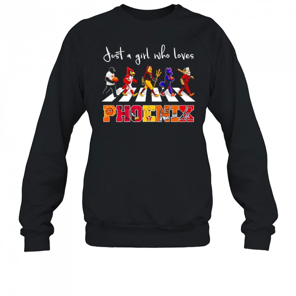 Just a girl who loves Phoenix sports mascot shirt Sweatshirt