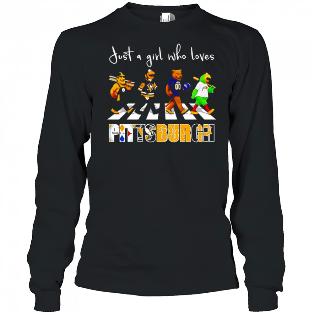 Just a girl who loves Pittsburgh sports mascot shirt Long Sleeved