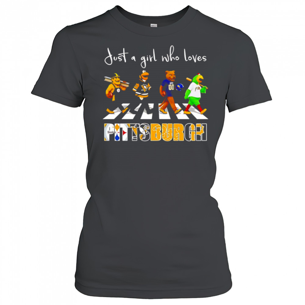 Just a girl who loves Pittsburgh sports mascot shirt Women's T-shirt