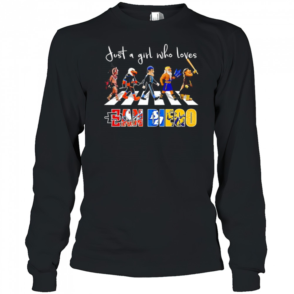 Just a girl who loves San Diego sports mascot shirt Long Sleeved