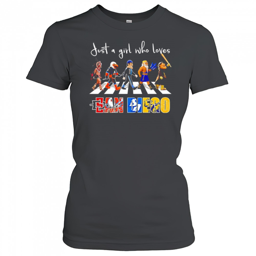Just a girl who loves San Diego sports mascot shirt Women's T-shirt