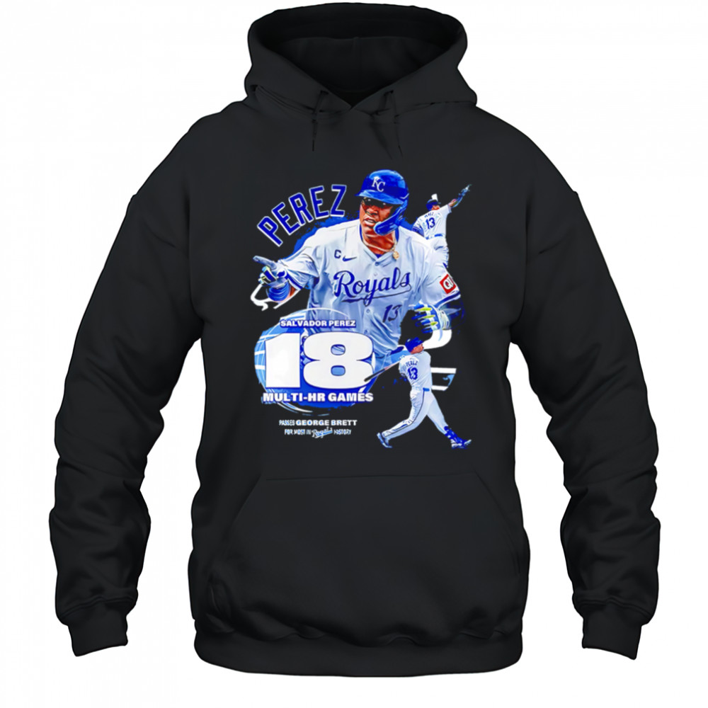 Kansas City Royals Salvador Perez 18 Multi-hr Games shirt Hoodie