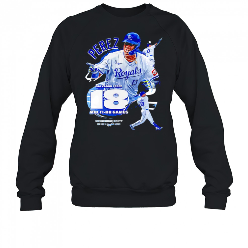 Kansas City Royals Salvador Perez 18 Multi-hr Games shirt Sweatshirt