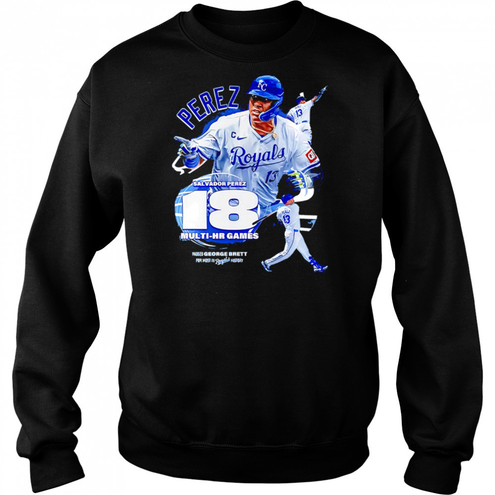 Kansas City Royals Salvador Perez 18 Multi-hr Games shirt Hoodie