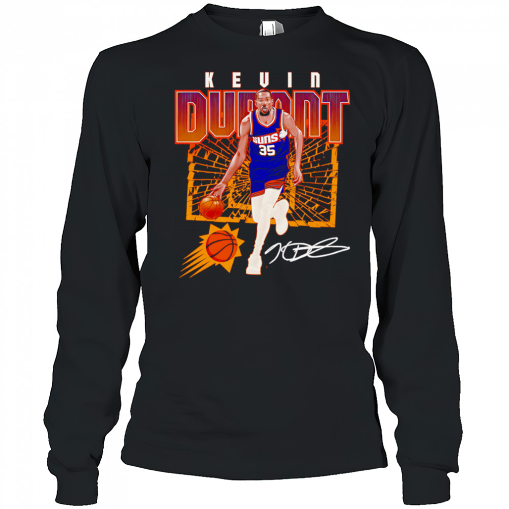 Kevin Durant Phoenix Suns Shattered shirt Long Sleeved