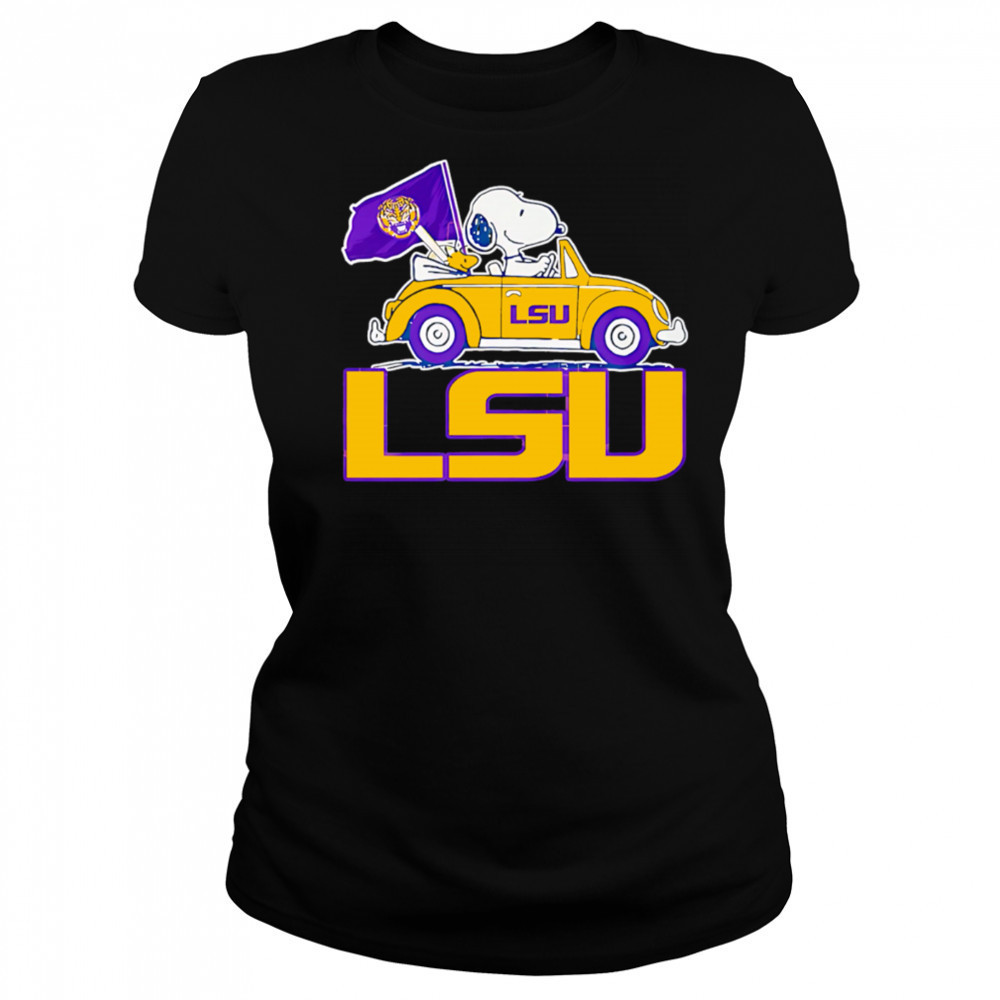 LSU Tigers x Snoopy go by car shirt Women's T-shirt