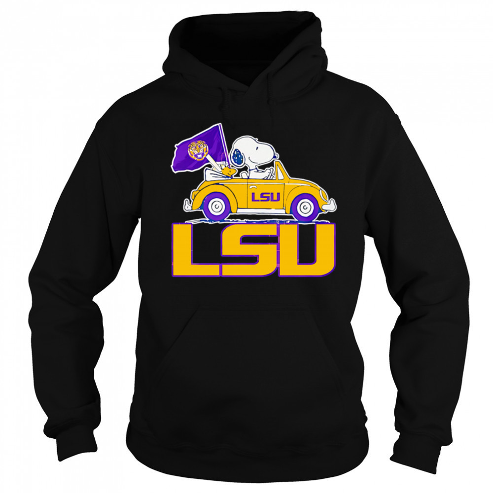 LSU Tigers x Snoopy go by car shirt Sweatshirt