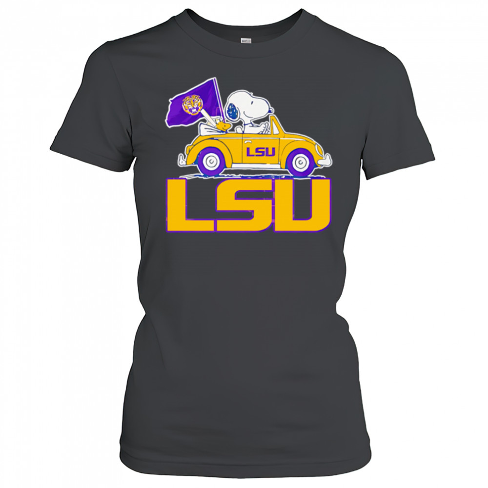 LSU Tigers x Snoopy go by car shirt Women's T-shirt