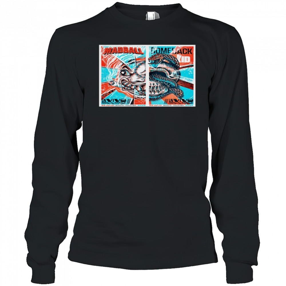 Madball NYHC X Comeback Kid Bogota Colombia 6-23-2025 Poster T-Shirt Long Sleeved
