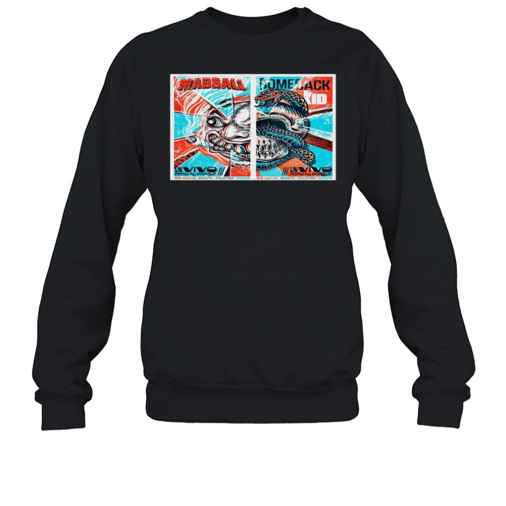 Madball NYHC X Comeback Kid Bogota Colombia 6-23-2025 Poster T-Shirt Sweatshirt