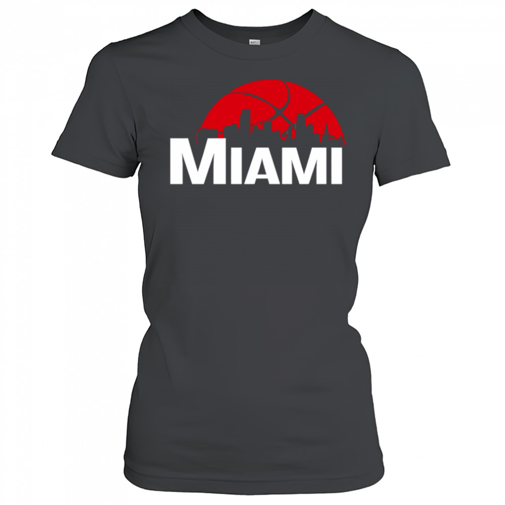 Miami Heat Cityscape Skyline style 2025 shirt Women's T-shirt