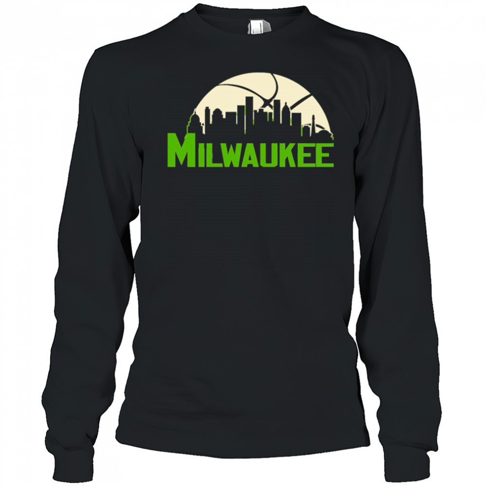 Milwaukee Bucks Cityscape Skyline style 2025 shirt Long Sleeved