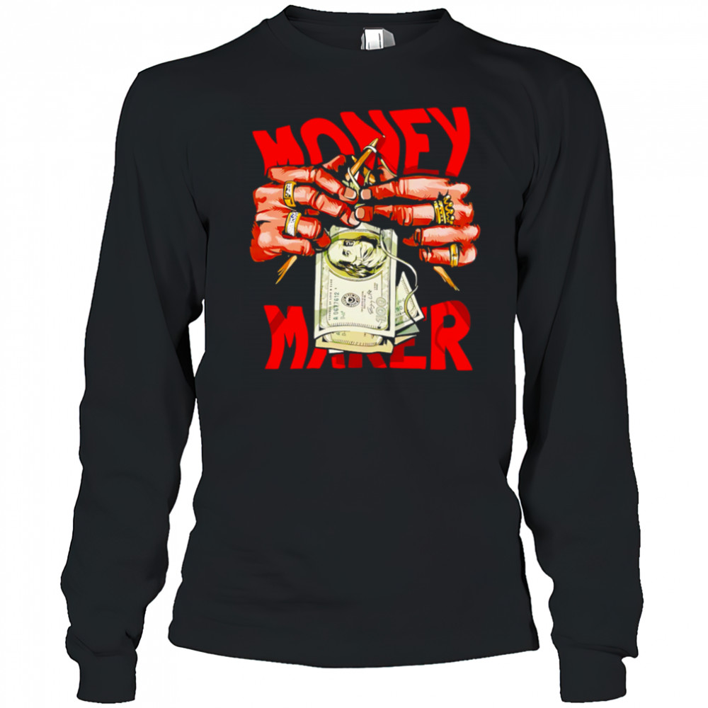 Money Maker Graphic knit shirt Long Sleeved