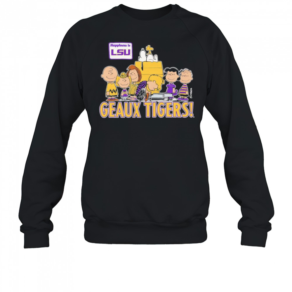 Peanuts happiness is LSU Geaux Tigers shirt Sweatshirt