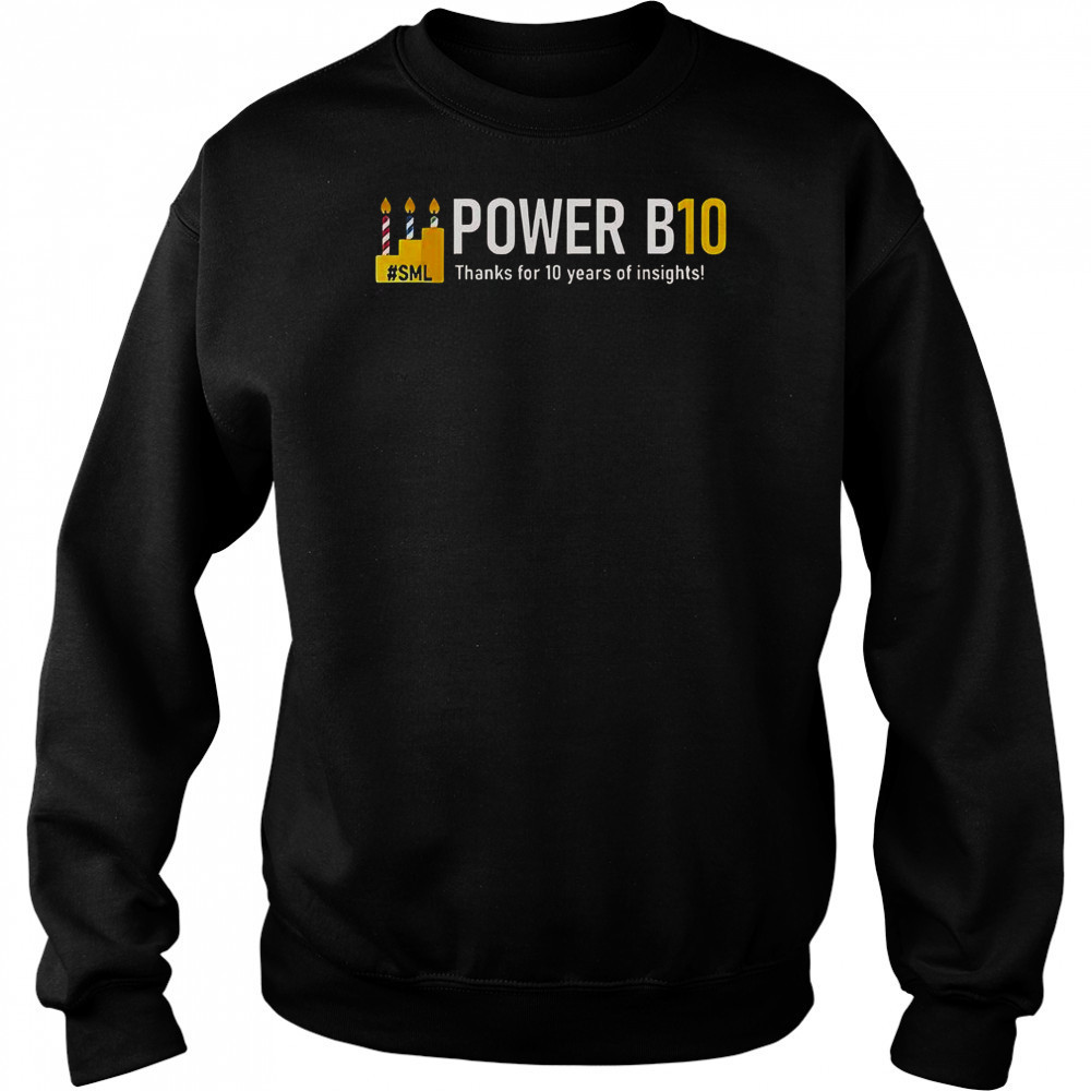 Power B10 Thanks For 10 Years Of Insights T-Shirt Hoodie