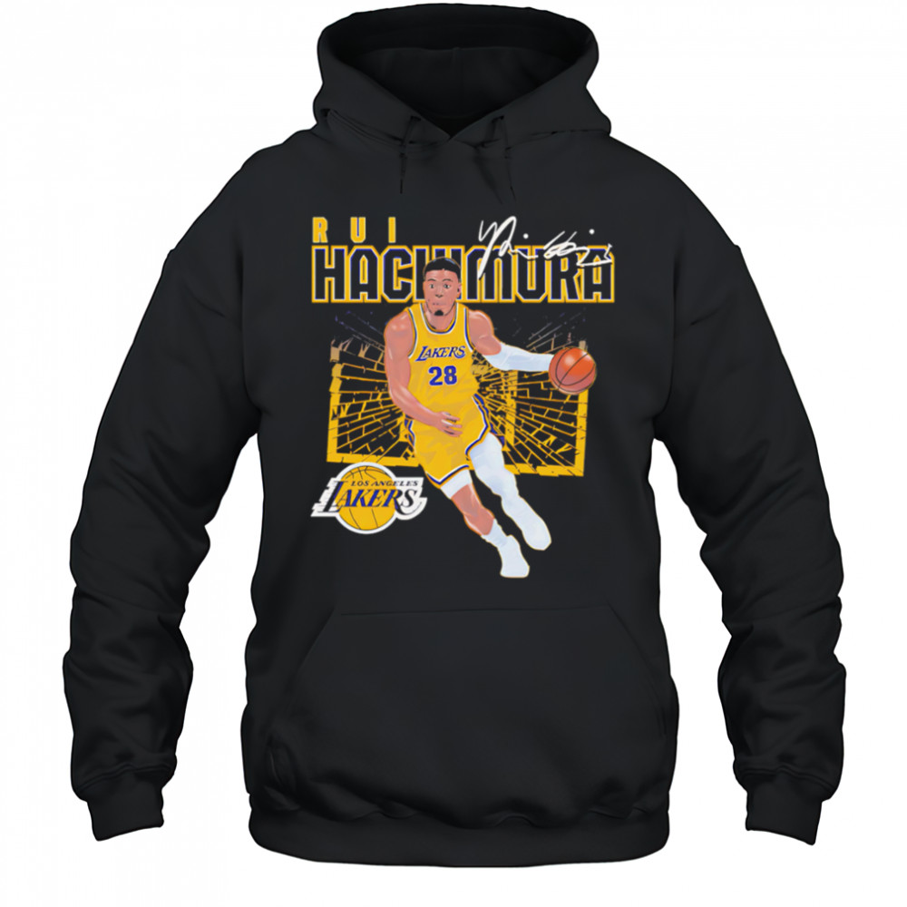 Rui Hachimura Los Angeles Lakers Shattered shirt Hoodie