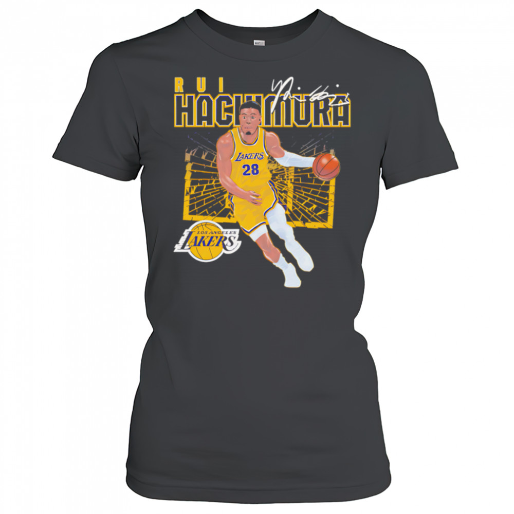 Rui Hachimura Los Angeles Lakers Shattered shirt Women's T-shirt