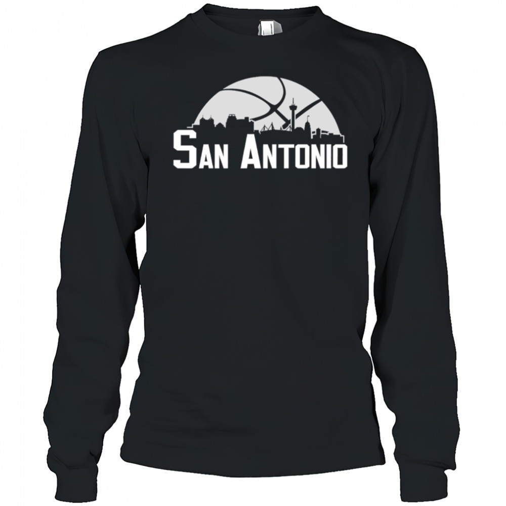 San Antonio Spurs Cityscape Skyline style 2025 shirt Long Sleeved