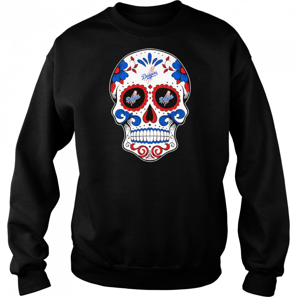 Sugar skull Los Angeles Dodgers shirt Hoodie