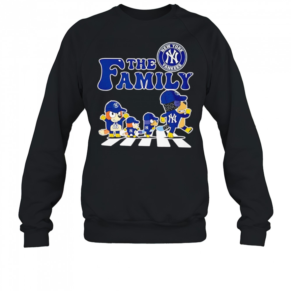 The Family Bluey vs New York Yankees MLB Baseball Abbey Road shirt Sweatshirt