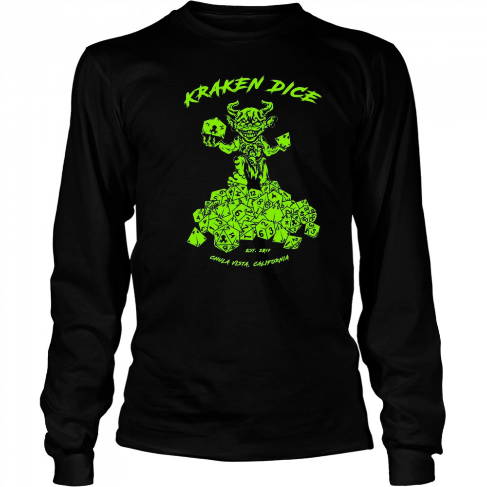 The Misfit Kraken Dice Shirt Long Sleeved