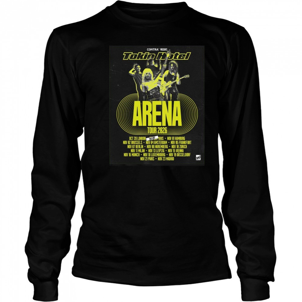 Tokio Hotel Arena Tour 2025 Poster Artwork T-Shirt Long Sleeved