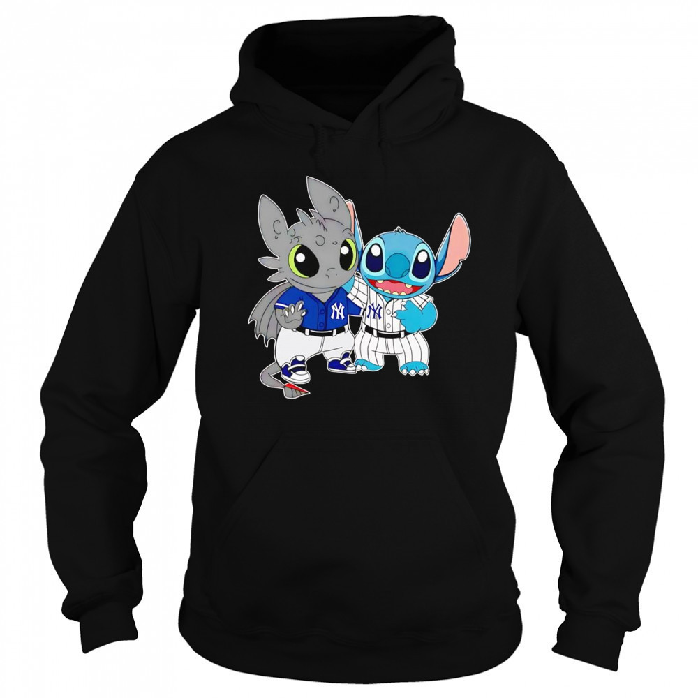 Toothless Night Fury and Stitch New York Yankees shirt Sweatshirt