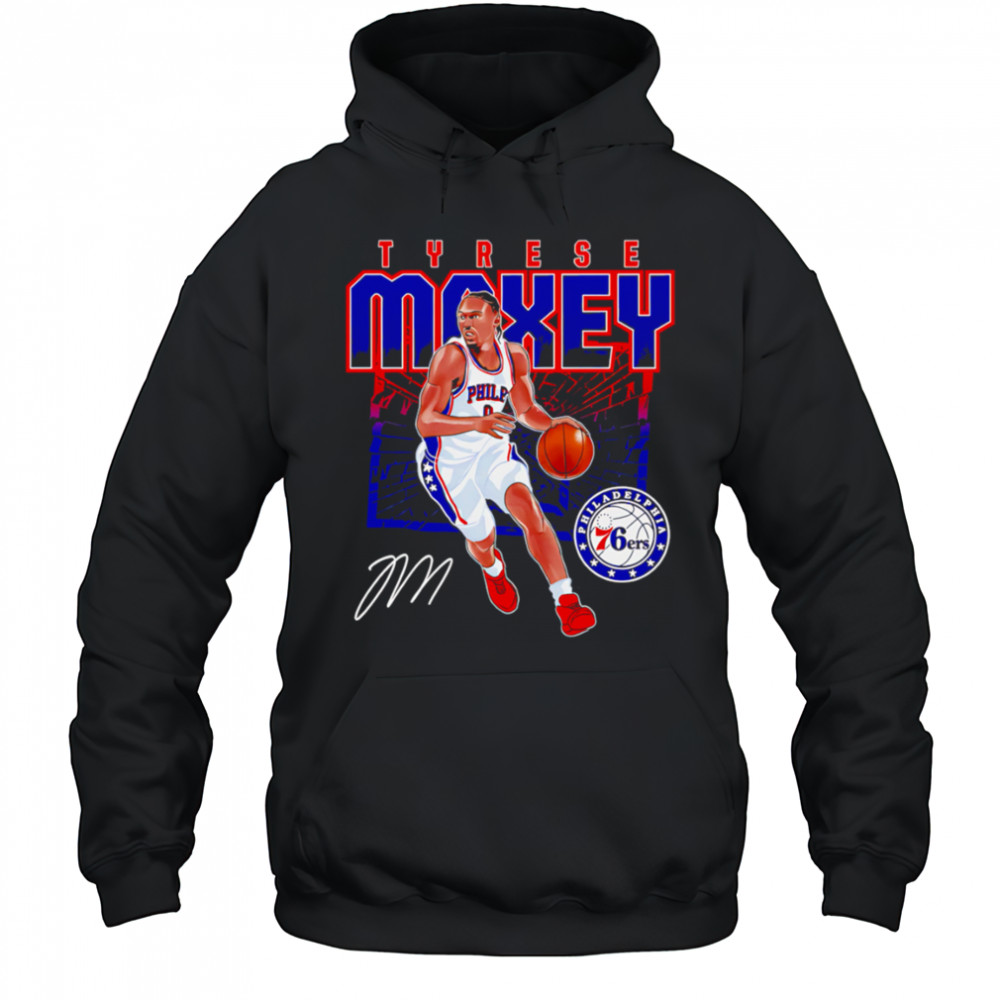 Tyrese Maxey Philadelphia 76ers Shattered shirt Hoodie