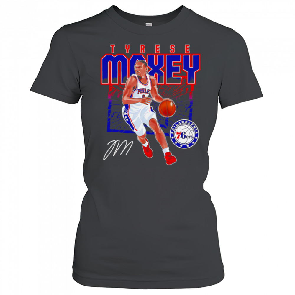 Tyrese Maxey Philadelphia 76ers Shattered shirt Women's T-shirt