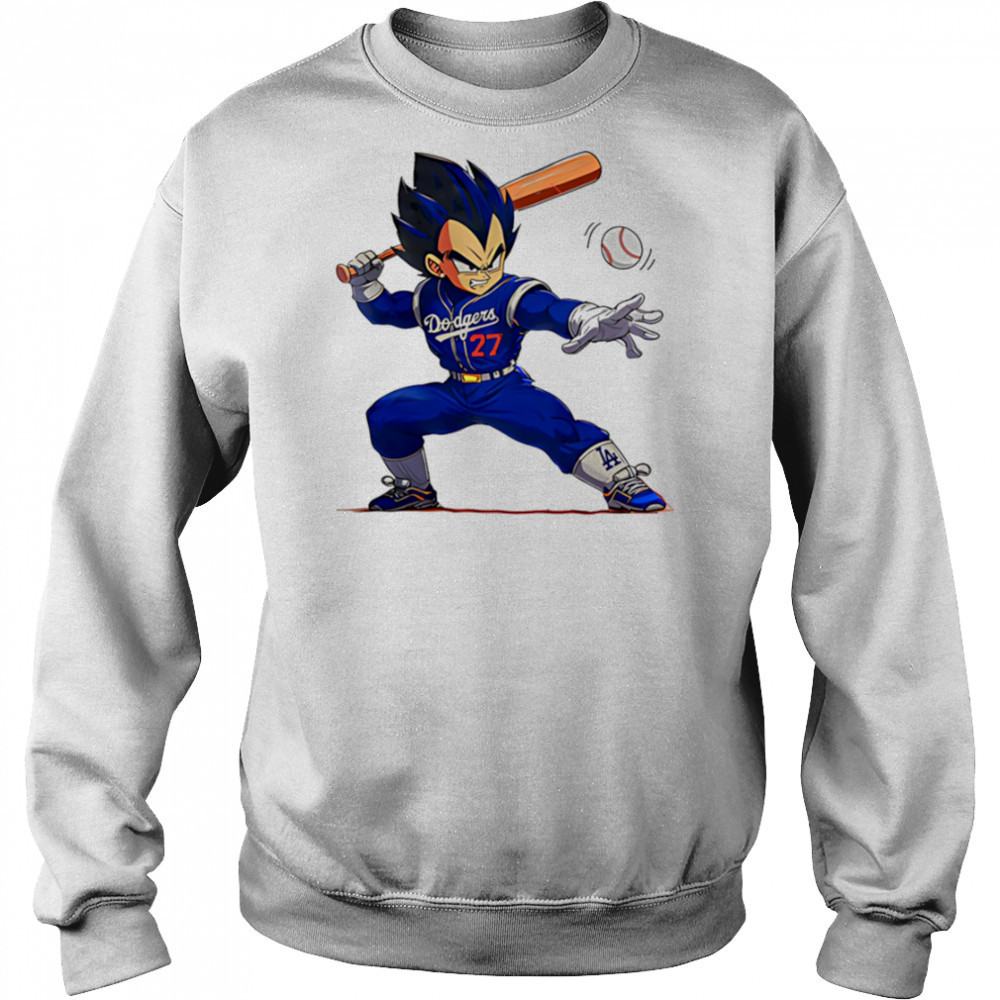 Vegeta Dodgers baseball shirt Hoodie