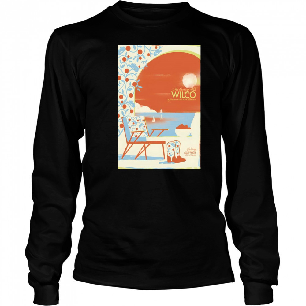 Wilco On June 29 2025 In Valencia, ES Event Poster T-Shirt Long Sleeved