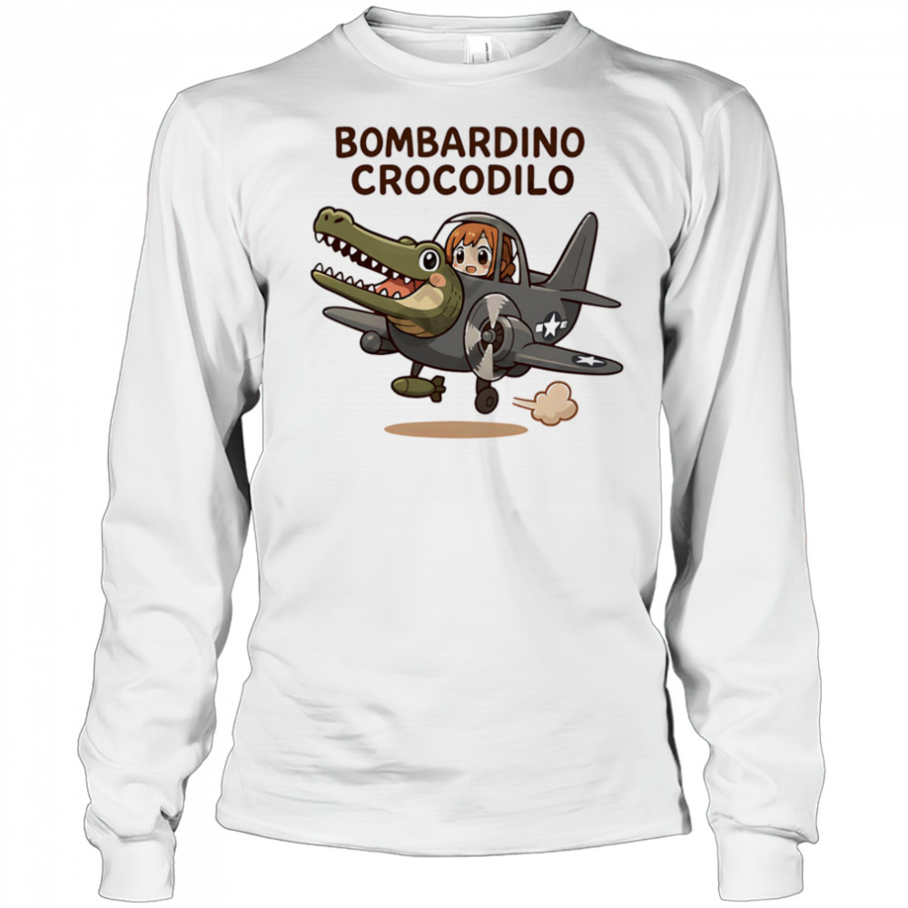 Bombardino Crocodilo cute shirt Long Sleeved