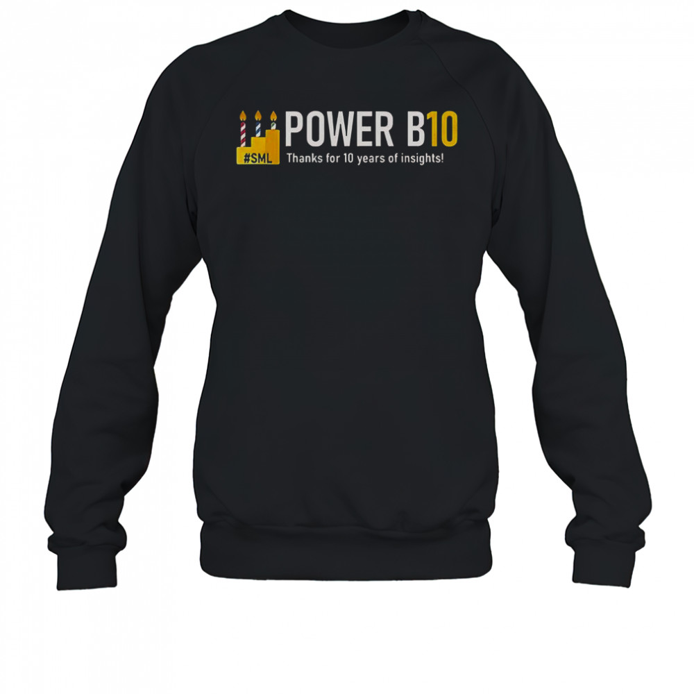 Power B10 Thanks For 10 Years Of Insights T-Shirt Sweatshirt