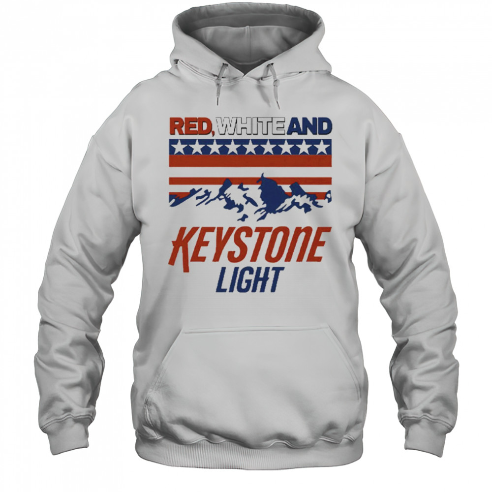Red White And Keystone Light 4th Of July T-Shirt Hoodie