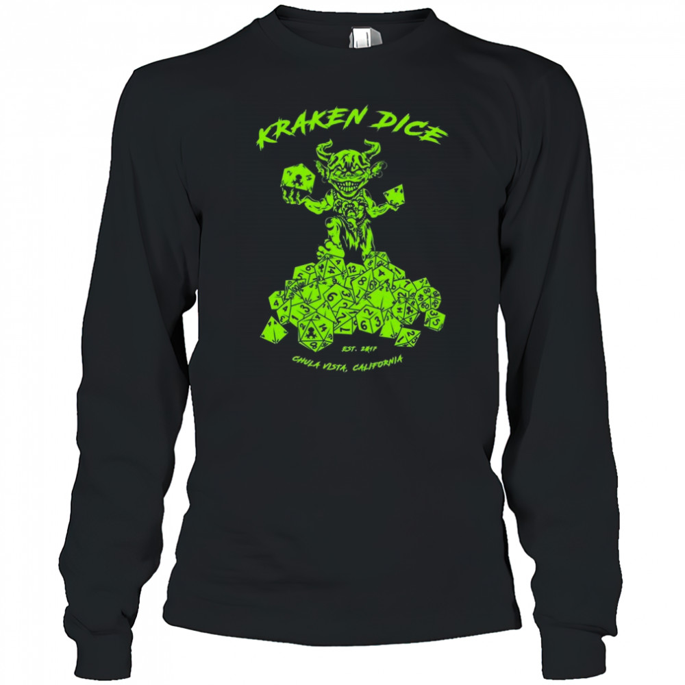 The Misfit Kraken Dice Shirt Long Sleeved
