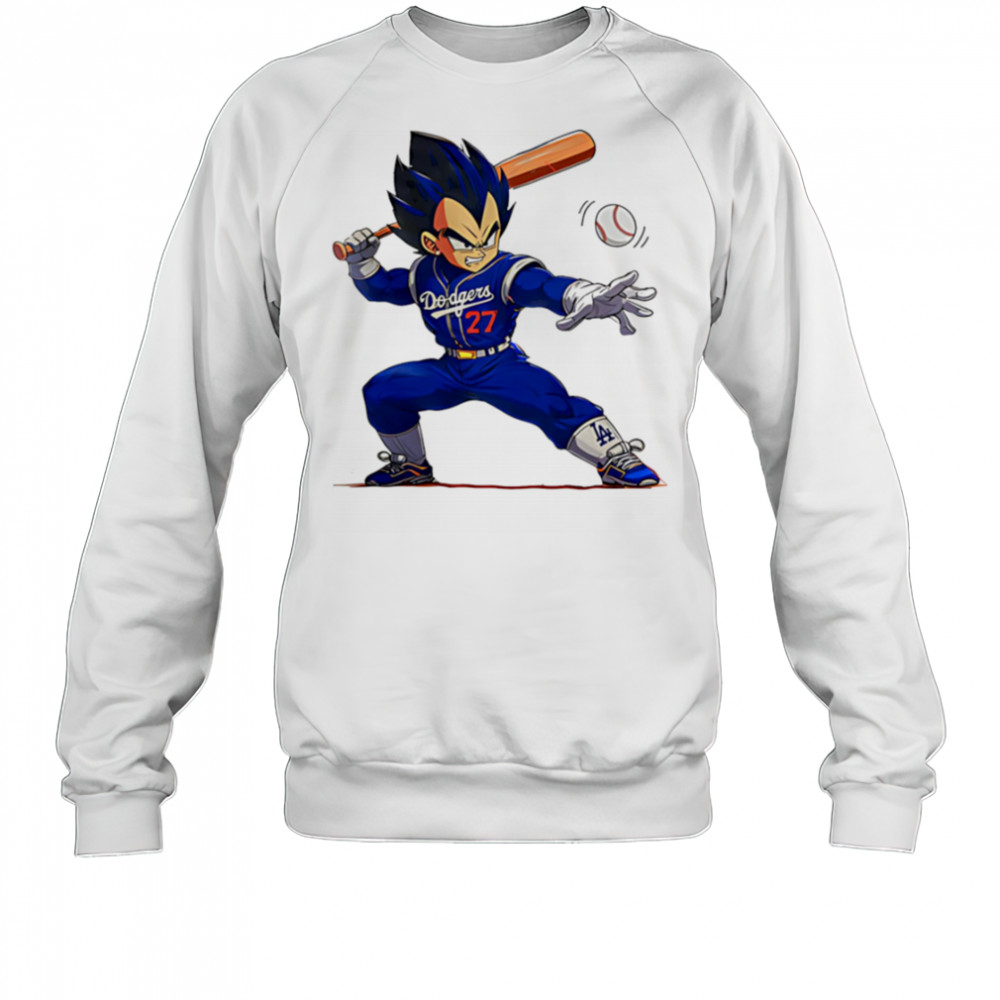 Vegeta Dodgers baseball shirt Sweatshirt