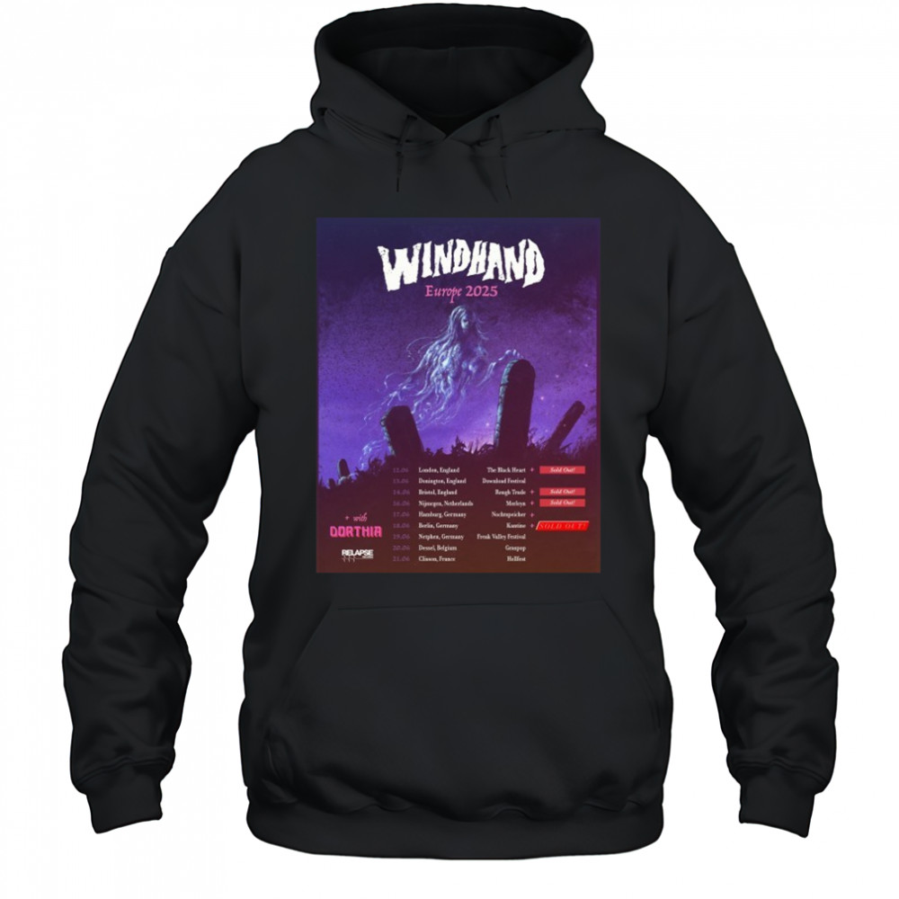 Windhand Europe 2025 Tour Dates T-shirt Hoodie