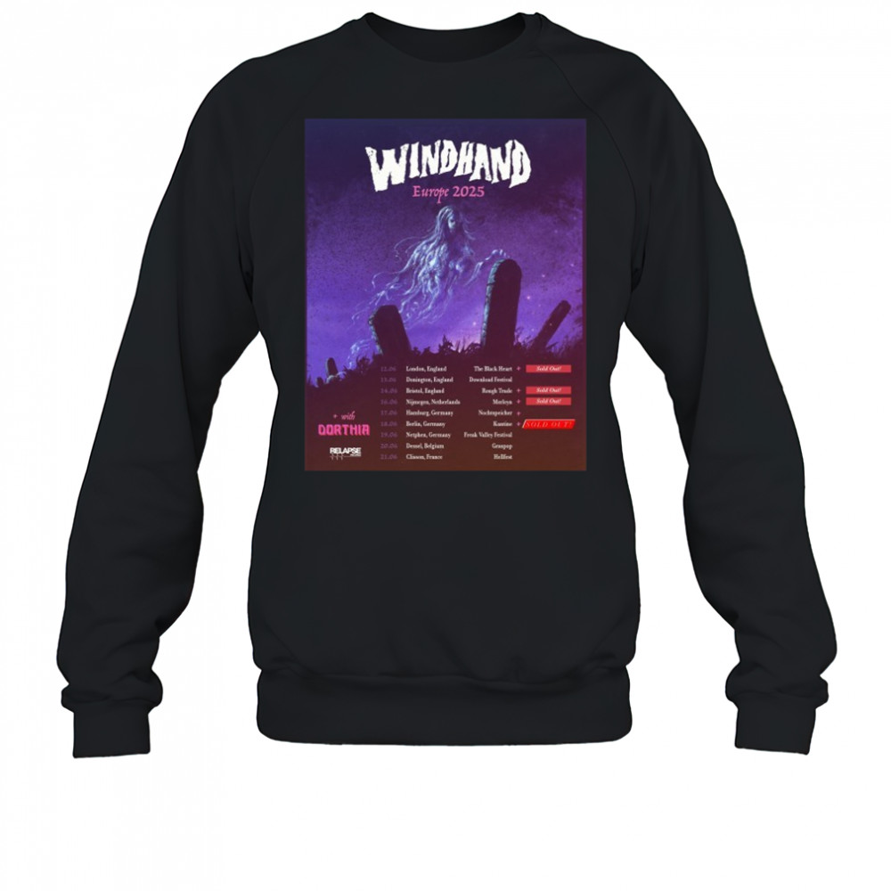 Windhand Europe 2025 Tour Dates T-shirt Sweatshirt