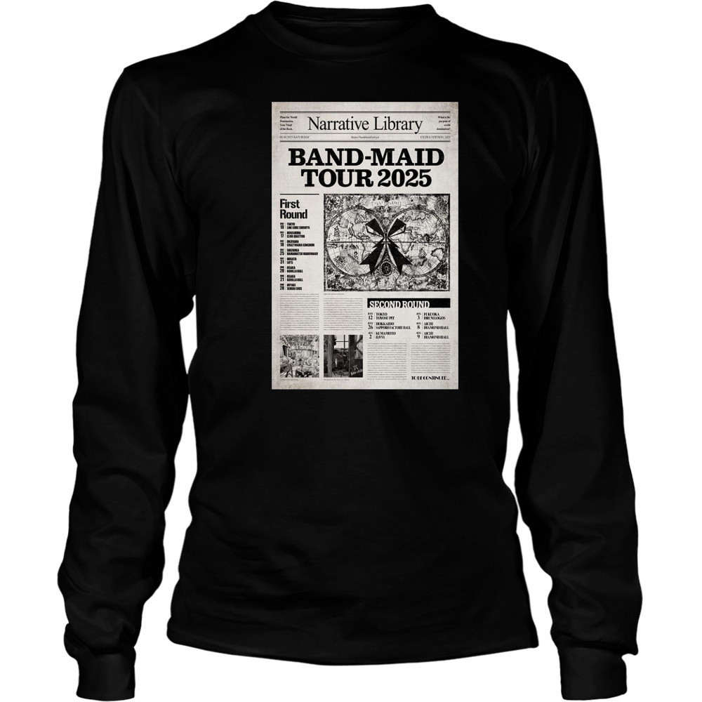 Band Maid Tour 2025 Poster T-Shirt Long Sleeved
