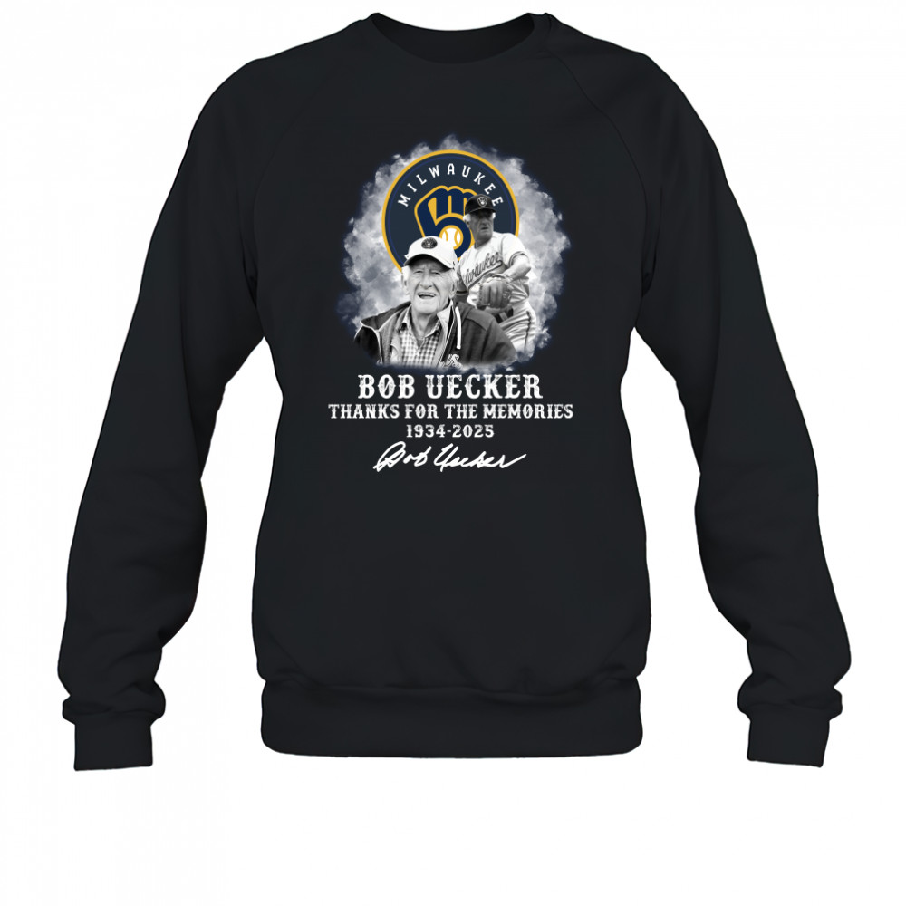 Bob Uecker Thank For The Memories 1934 2025 Signature T-Shirt Sweatshirt